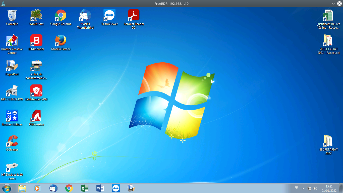 Bureau Windows 7 distant