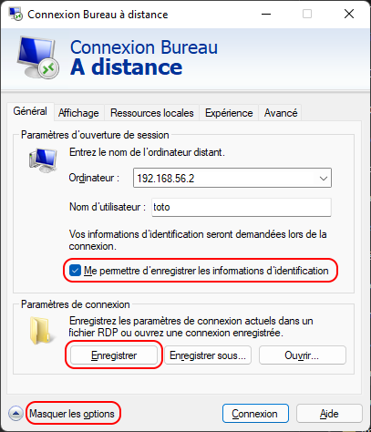 Automatisation du lancement du bureau à distance.